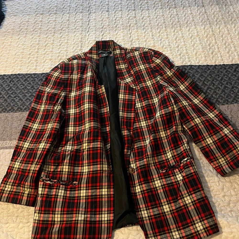 Counterparts Red and Black Plaid Blazer - Picture 2 of 7